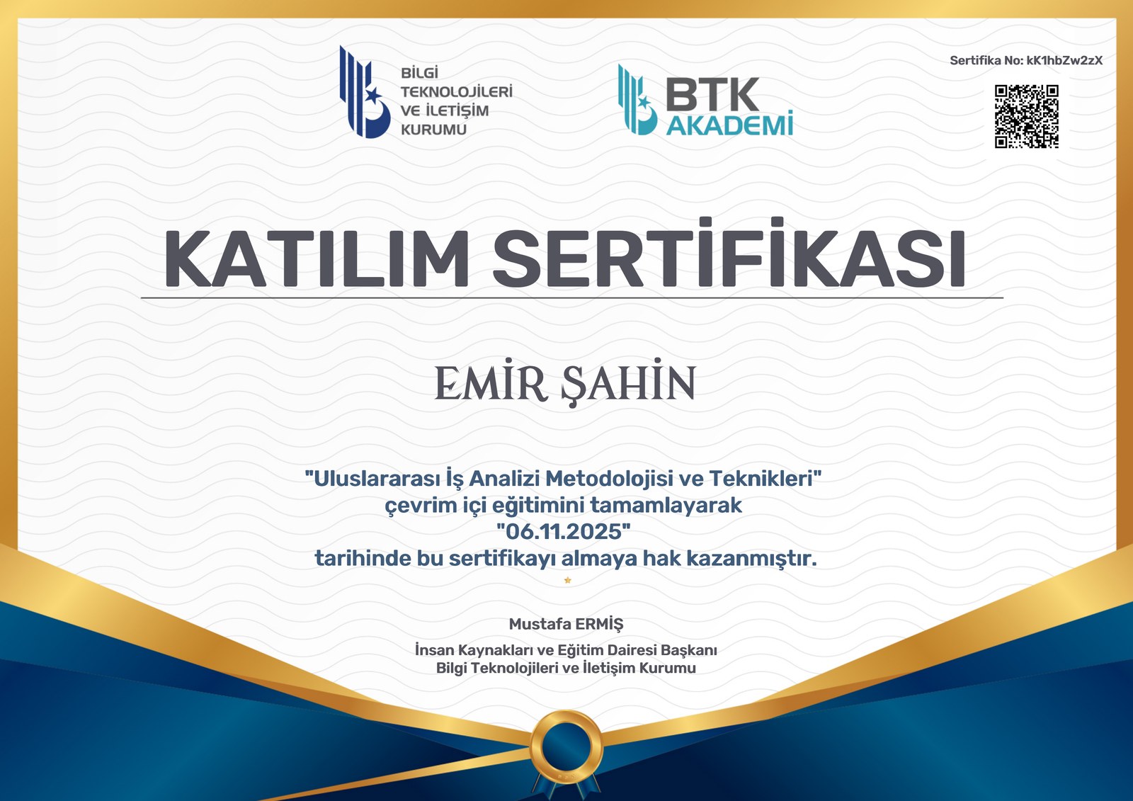 Business analysis certificate